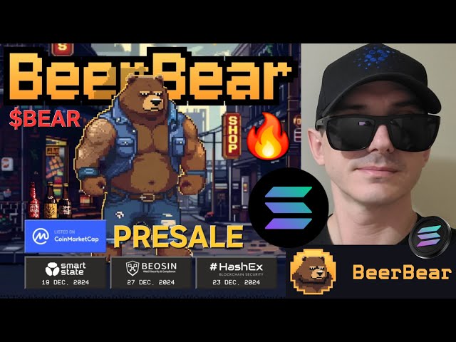 $BEAR - BEERBEAR TOKEN PRESALE CRYPTO COIN HOW TO BUY BEER BEAR ICO SOLANA ETH MEMECOIN BLOCKCHAIN