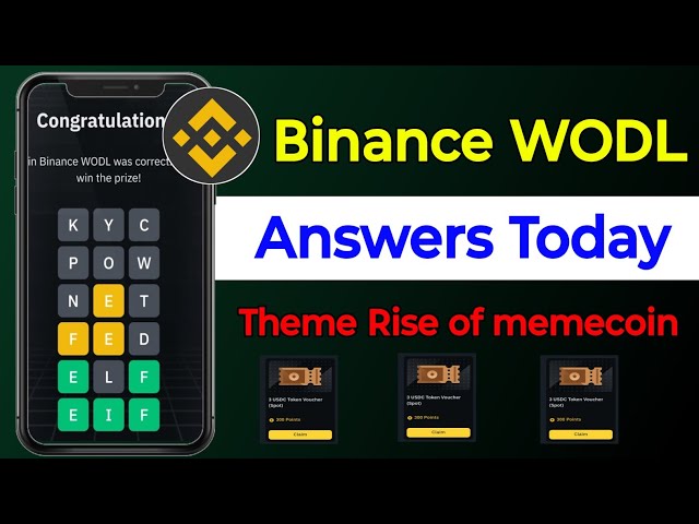 今日の新しいWODLの回答をビナンス| Binance new wodl | BinanceはUSDCトークンバウチャーを主張しています