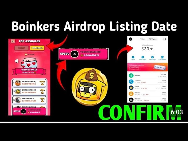 Boinkers 2000トン| Boinkers Airdropリスト日| Boinkers Airdrop Atleatal | Boinkers Airdrop