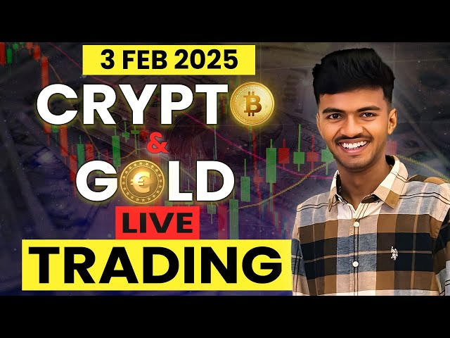 在2025年2月3日Deltaexchange的Trump Coin＆Bitcoin Crypto Live Trading的實時交易未來和期權