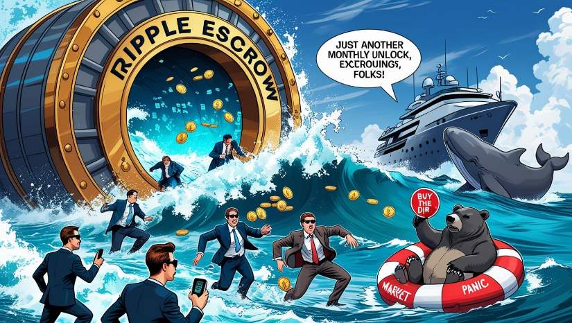 Ripple (XRP) 가격은 에스크로 릴리스 홍수 시장이 새로운 토큰으로 홍수 시장에 24% 하락합니다.