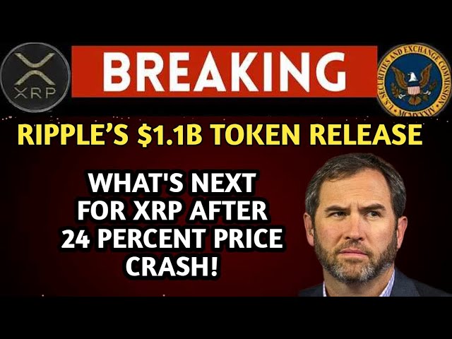 XRP -Update; RIPPLE 'RIVE $ 1,1B Token Release löst 24% XRP -Preis -Crash aus