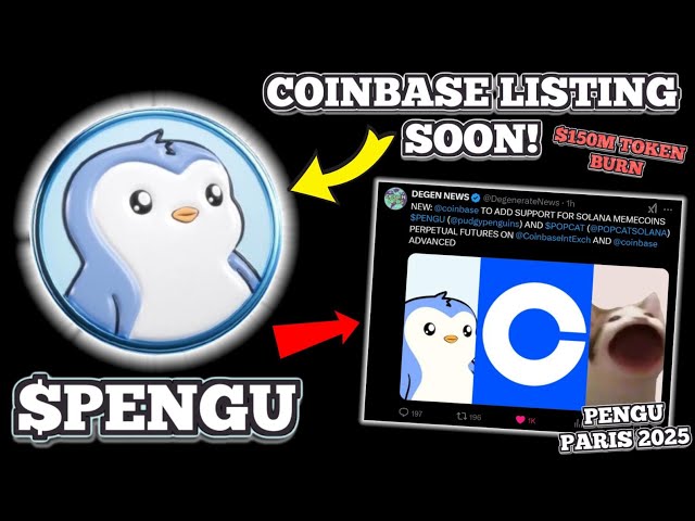 コインベースリスト$ pengu＆$ 150Mトークンバーン：これは、if ... #pengu #altcoins #crypto