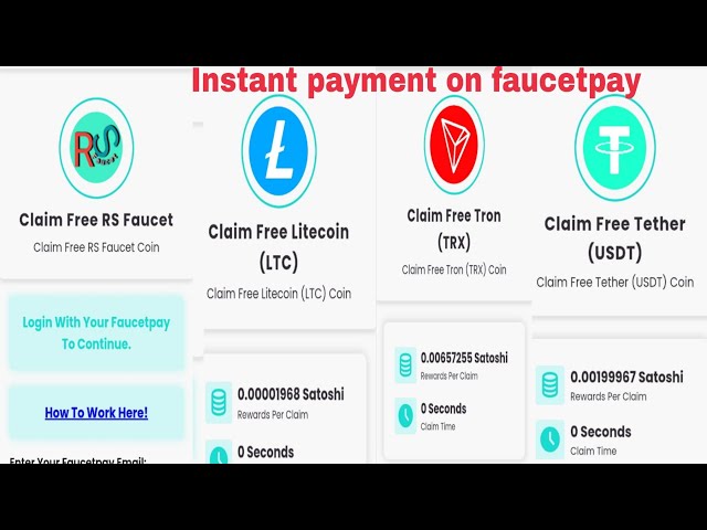 earn free claim LTC TRX USDT RS Faucet site Instant payment on faucetpay 2025