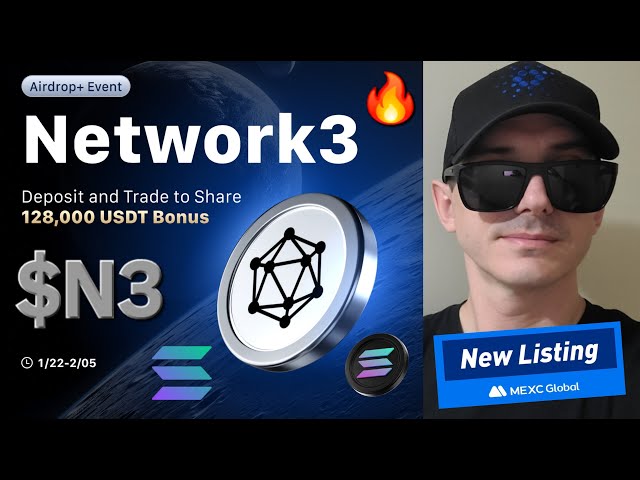 $ N3 - Network3 Token Crypto Coin Wie man N3 MEXC Global Solana Sol Bingx Gate Kucoin Blockchain kauft