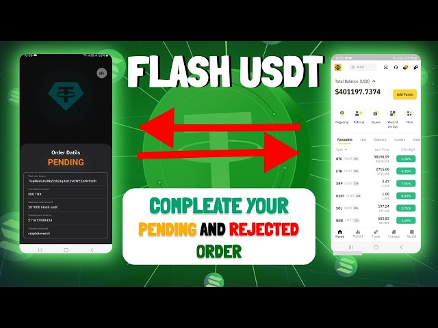 Complétez votre commande en attente et rejetée ￼ || Comment créer Flash USDT