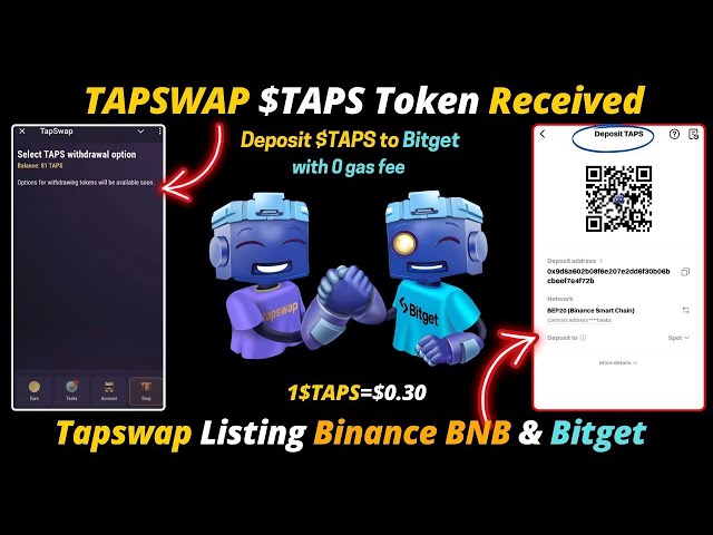 tapswap $ taps令牌接收| Tapswap第1季關閉| Tapswap價格和清單BNANCE BNB和BITGET