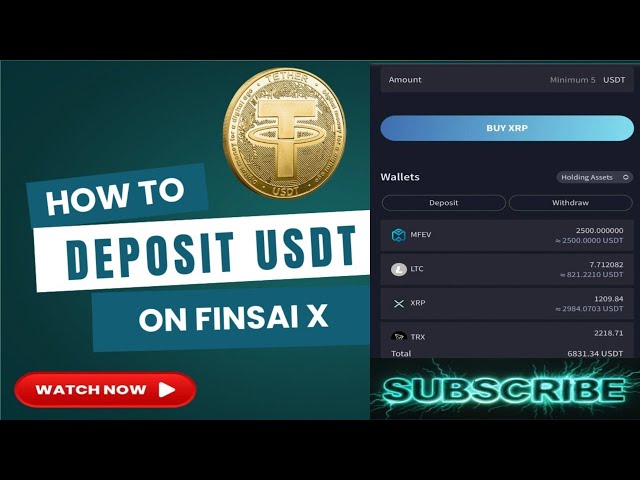 HOW TO DEPOSIT USDT ON FINSAI EXCHANGE 👀 #like #crypto #usdt #mfev #coin #fintech #shree #share #vr