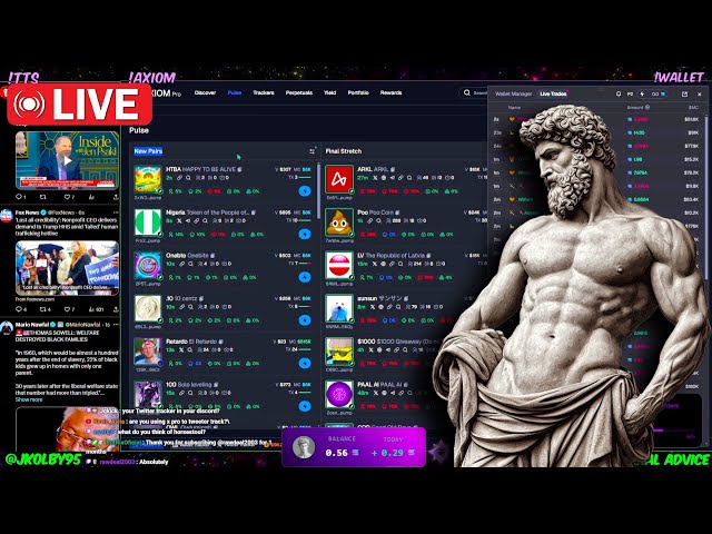 1 Sol到10 Sol Challenge🤑LiveMemecoin交易🤑！Nova！Wallet！tts！axiom！