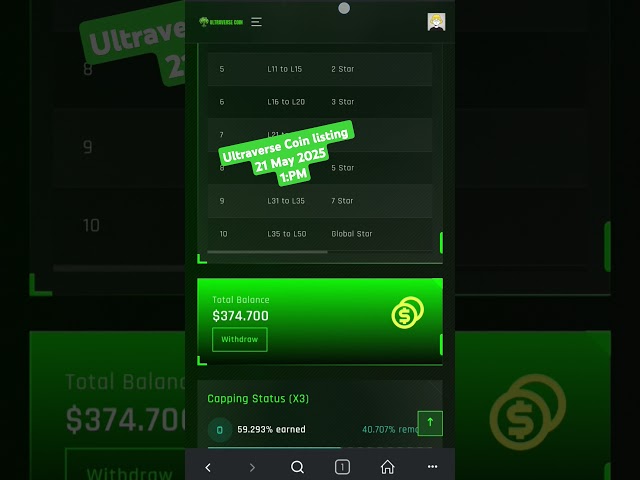 Ultraverse Coin 리스팅 교환 날짜 2025 년 5 월 21 일, 1 UVC 코인 가격 7,8 USDT. #Ultraversecoin