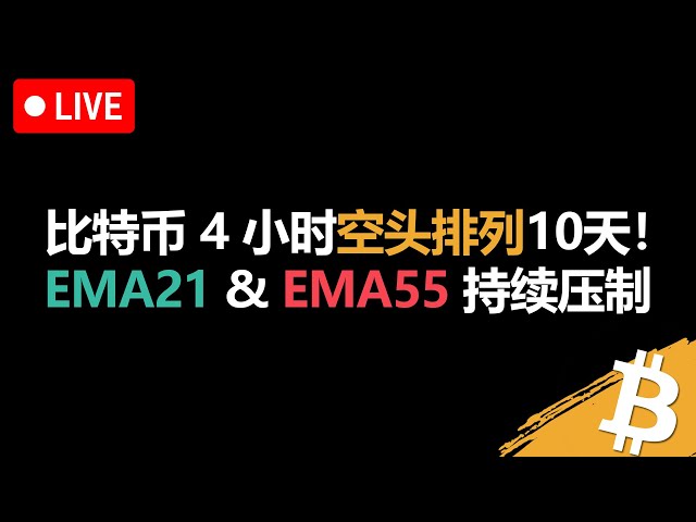 10日間のビットコイン4時間短い配置！ EMA21およびEMA55抑制、いつ突破できますか？