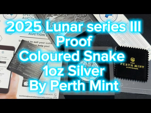 2025 Year of the Snake 1oz Silver Proof Coloured Coin by Perth Mint