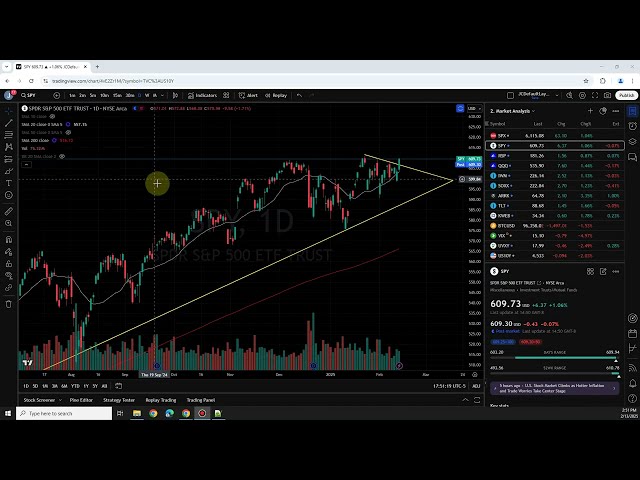 米国株のアフターアワー分析：スパイDIA QQQ IWMビットコイン中国株式債券/TLT VIX 20250213