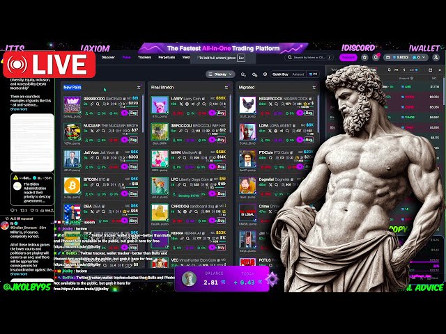 1 Sol à 10 Sol Challenge 🤑Live memecoin Trading 🤑! Nova! Wallet! TTS! Axiom! Discord