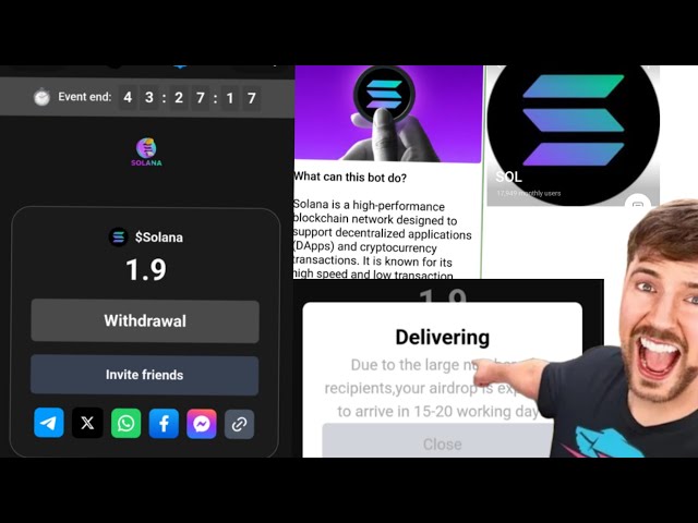 Solana Coin Neues Telegramm -Minningel -Projekt Entzug Laga Dia #airdrop #Tech