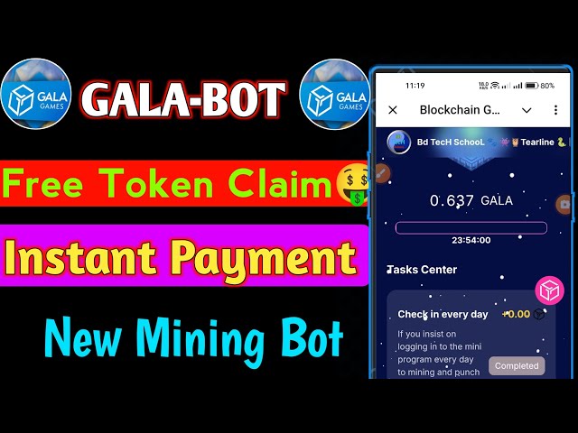 Gala Token Mining gratuit | Gala AirDrop | Téligram gratuit bot Airdrop | Bot minier USDT | revenu quotidien