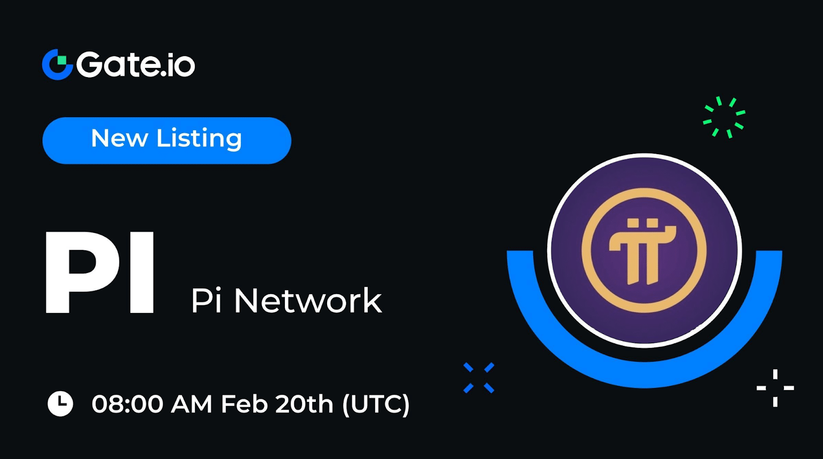 Gate.io kündigt offiziell die Einführung von Spot- und Perpetual Contracts Handels für PI Network (PI) an.