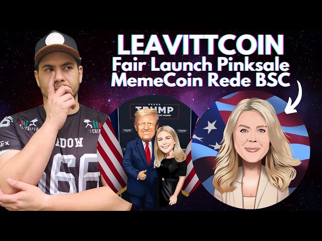 Leavittcoin Meme 동전과는 다른 것입니다! Pinksale Network BSC에서 트럼프와 공정한 출시와 매우 과대 광고