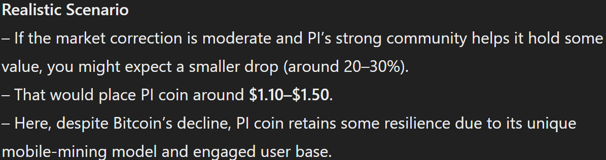 비트 코인이 $ 80K로 충돌하는 경우 AI에게 PI Coin 가격을 예측 해달라고 요청했습니다.