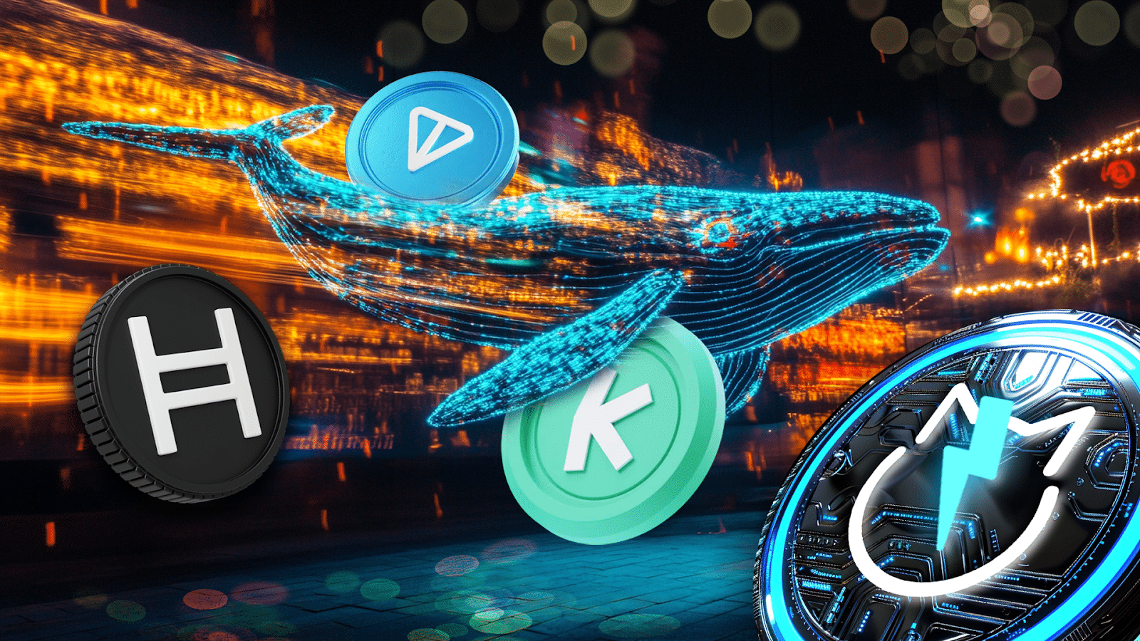 Kryptowale laden sich auf diese 4 Altcoins auf: Kaspa (Kas), Toncoin (Tonne), Hedera (HBAR) und Jetbolt (Jbolt)