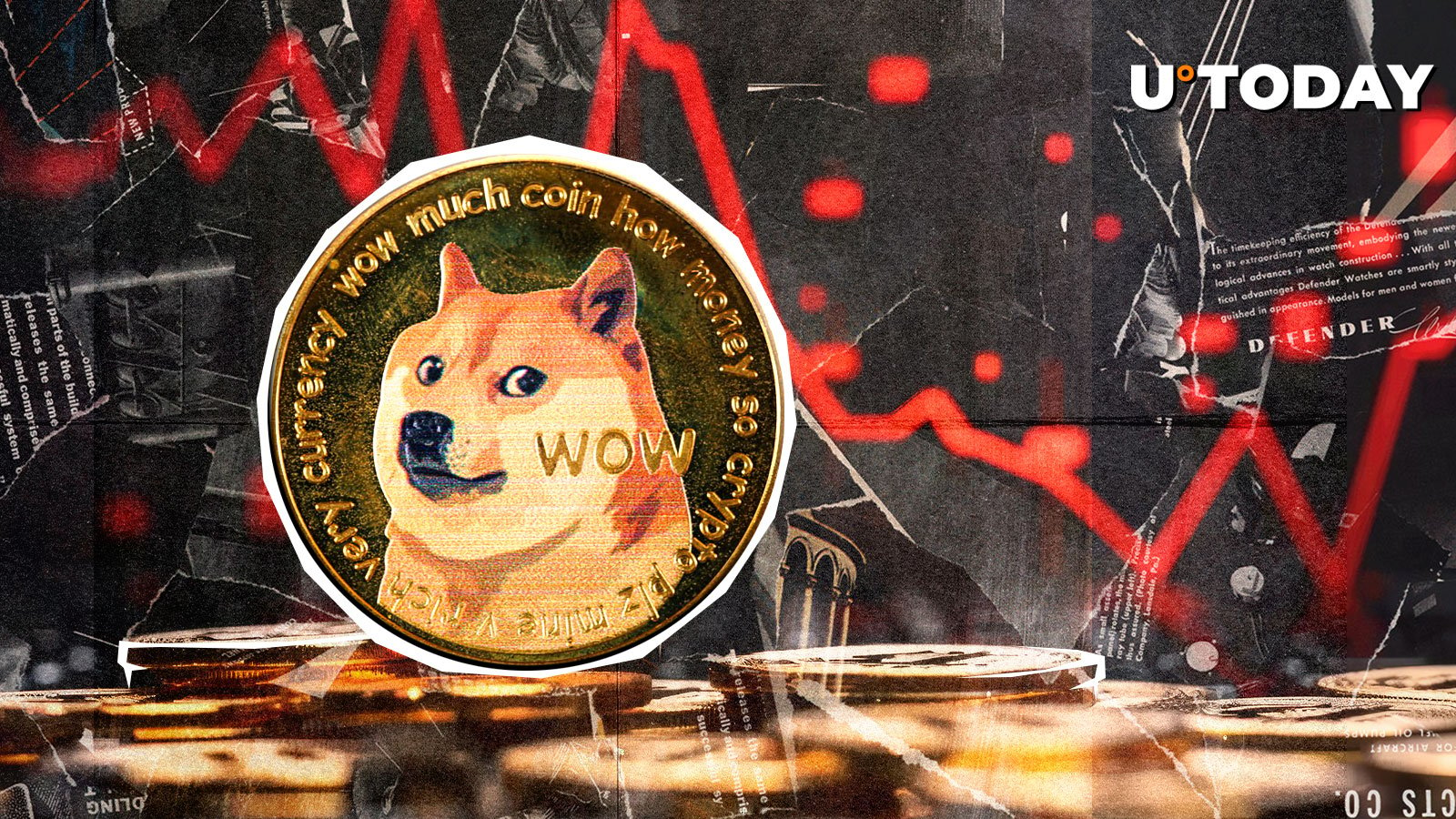 Kryptowährung mit Hundelemene, Dogcoin (DOGE), ist unter das kritische Niveau von 0,20 US