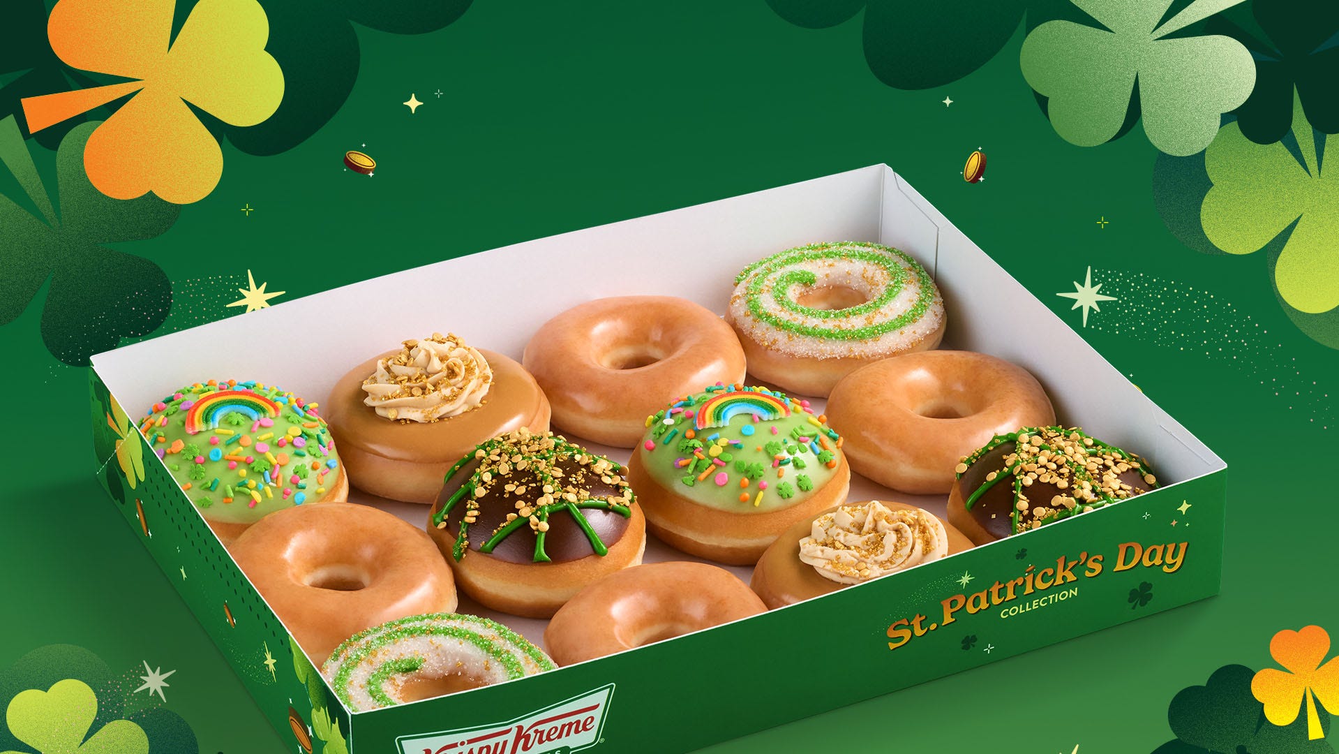 Krispy Kreme is celebrating St. Patrick's Day with an all-new collection of doughnuts