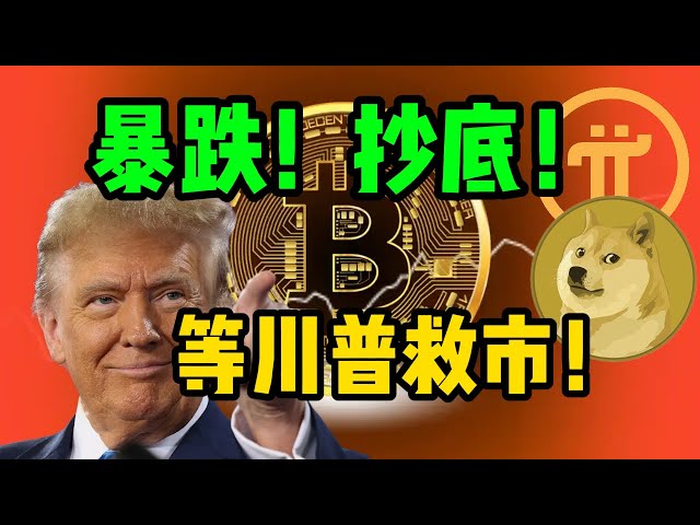 Bitcoin sinkt! Kaufen Sie unten! Warten auf Trump, um den Markt zu retten! #Bitcoin#Dogcoin#Pi