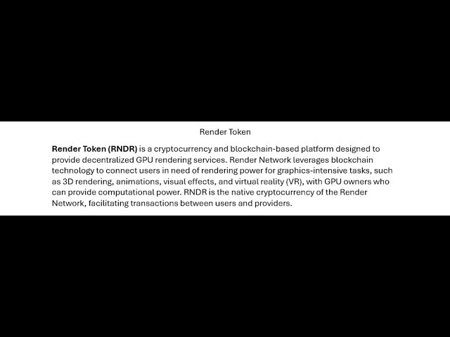 加密教育資料來源：什麼是渲染令牌（RNDR）？ |解釋了前100個加密貨幣！