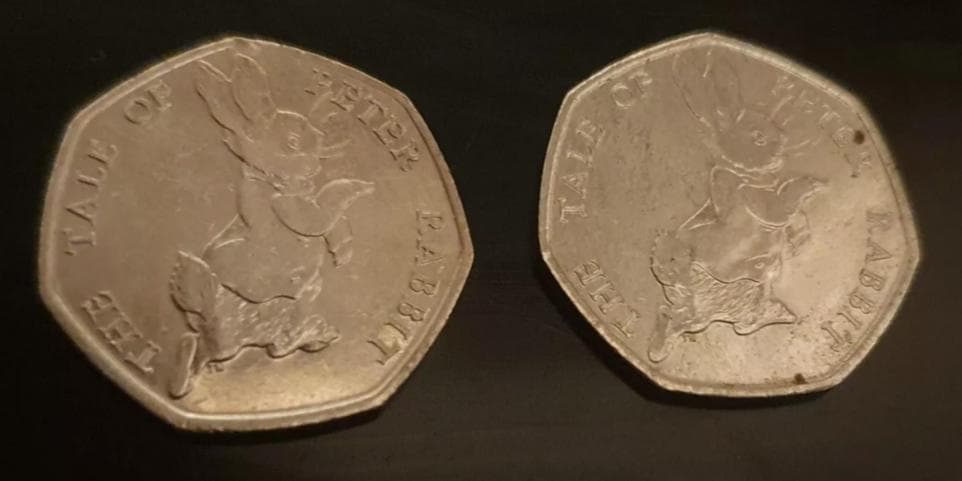 title: Beatrix Potter coin with tiny error selling for £25,000