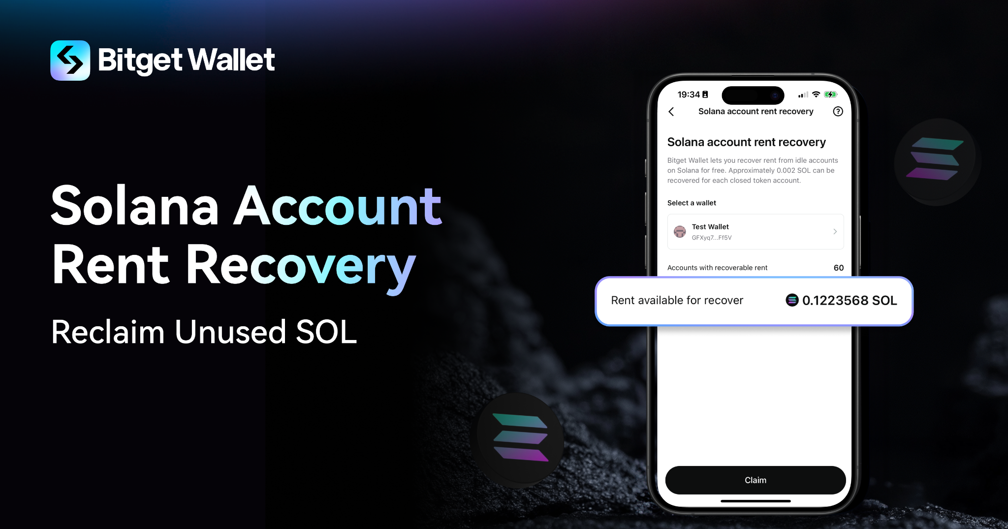 Bitget Wallet Introduces Solana Account Rent Recovery Feature, Allowing Users to Reclaim Dormant SOL Assets with Ease