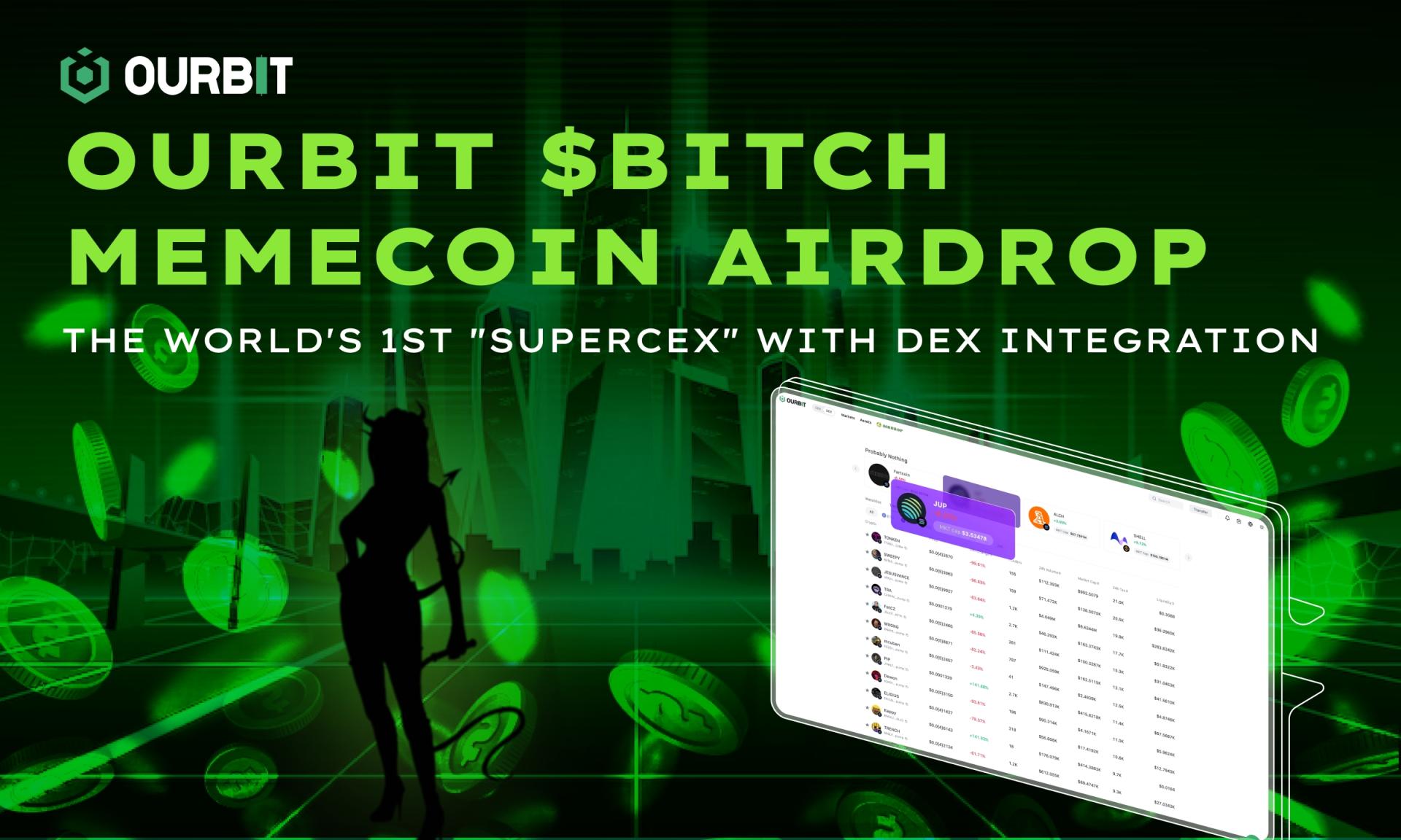 Ourbit在其SuperCex發布之前推出了其$ Bitch Memecoin Airdrop活動的第3階段