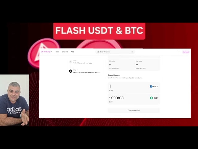 在5分钟内创建加密稳定硬币，例如USDT和USDC存款 / Bybit Flash USDT BTC