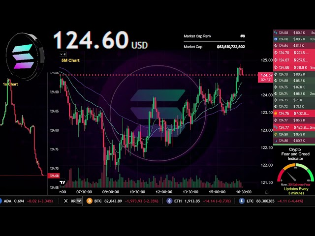 $ Sol | Live Stream 24/7 | Offizielle Solana -Münze | Sol usdt | Handelssignale Diagramm