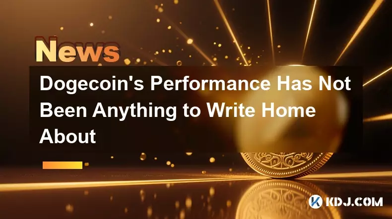Dogecoin's Performance Has Not Been Anything to Write Home About Dogecoin's Performance Has Not Been Anything to Write Home About