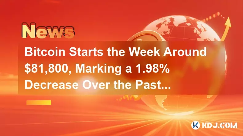 Bitcoin Starts the Week Around $81,800, Marking a 1.98% Decrease Over the Past 24 Hours Bitcoin Starts the Week Around $81,800, Marking a 1.98% Decrease Over the Past 24 Hours