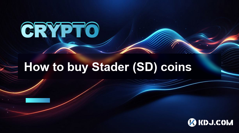 How to buy Stader (SD) coins