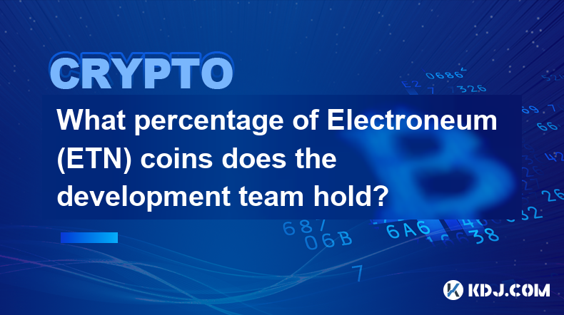 개발팀은 일렉트로늄(ETN) 코인을 몇 퍼센트나 보유하고 있나요?