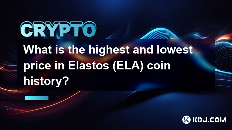 What is the highest and lowest price in Elastos (ELA) coin history?