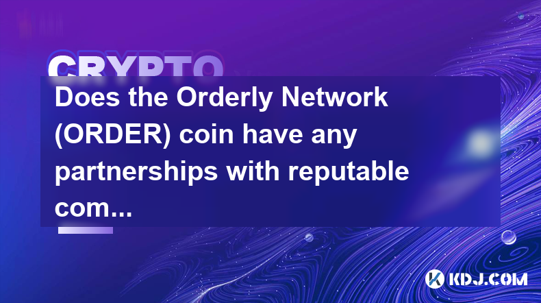 Does the Orderly Network (ORDER) coin have any partnerships with reputable companies?