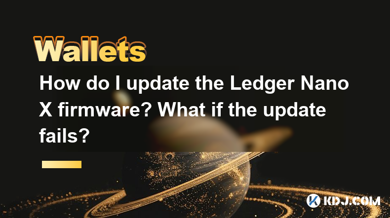 How do I update the Ledger Nano X firmware? What if the update fails? How do I update the Ledger Nano X firmware? What if the update fails?