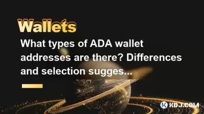 Welche Arten von ADA -Brieftaschenadressen gibt es? Unterschiede und Auswahlvorschläge Welche Arten von ADA -Brieftaschenadressen gibt es? Unterschiede und Auswahlvorschläge