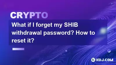 What if I forget my SHIB withdrawal password? How to reset it? What if I forget my SHIB withdrawal password? How to reset it?