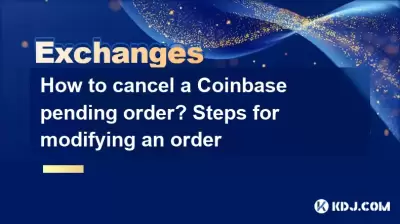 How to cancel a Coinbase pending order? Steps for modifying an order How to cancel a Coinbase pending order? Steps for modifying an order