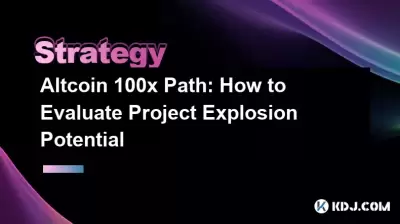 Altcoin 100x Path: How to Evaluate Project Explosion Potential Altcoin 100x Path: How to Evaluate Project Explosion Potential
