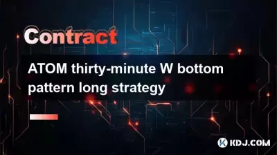 ATOM thirty-minute W bottom pattern long strategy ATOM thirty-minute W bottom pattern long strategy