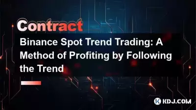 Binance Spot Trend Trading: A Method of Profiting by Following the Trend Binance Spot Trend Trading: A Method of Profiting by Following the Trend