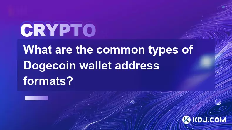 Quels sont les types communs de formats d'adresse de portefeuille Doge de monnaie? Quels sont les types communs de formats d'adresse de portefeuille Doge de monnaie?