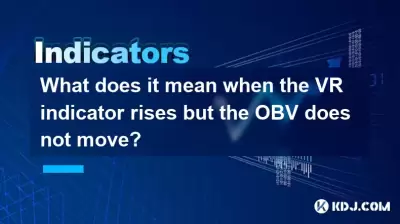What does it mean when the VR indicator rises but the OBV does not move? What does it mean when the VR indicator rises but the OBV does not move?