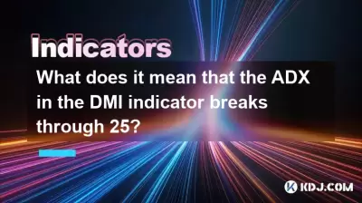 What does it mean that the ADX in the DMI indicator breaks through 25? What does it mean that the ADX in the DMI indicator breaks through 25?