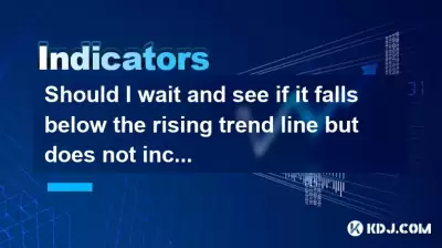 Should I wait and see if it falls below the rising trend line but does not increase the volume? Should I wait and see if it falls below the rising trend line but does not increase the volume?